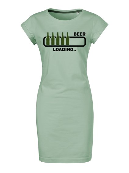 Bavlněné letní šaty Beer loading (Velikost XL, Šaty freedom Tyrkysová)