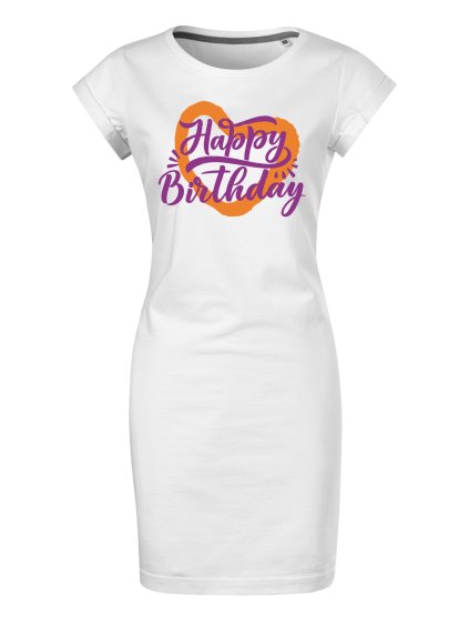 Bavlněné letní šaty Happy Birthday (Velikost XL, Šaty freedom Tyrkysová)