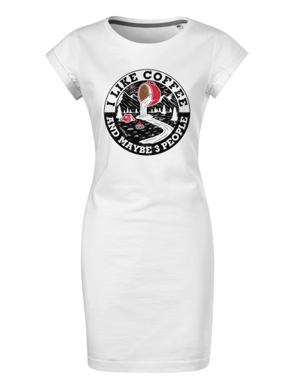 Bavlněné letní šaty I like coffee (Velikost XL, Šaty freedom Tyrkysová)