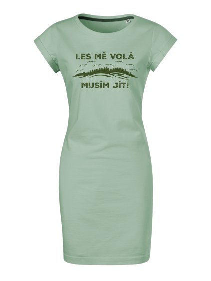 Bavlněné letní šaty Les mě volá (Velikost XL, Šaty freedom Tyrkysová)