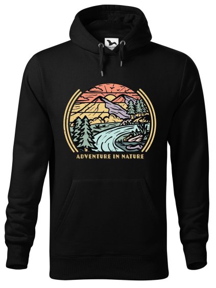 Pánská mikina Adventure černá XL