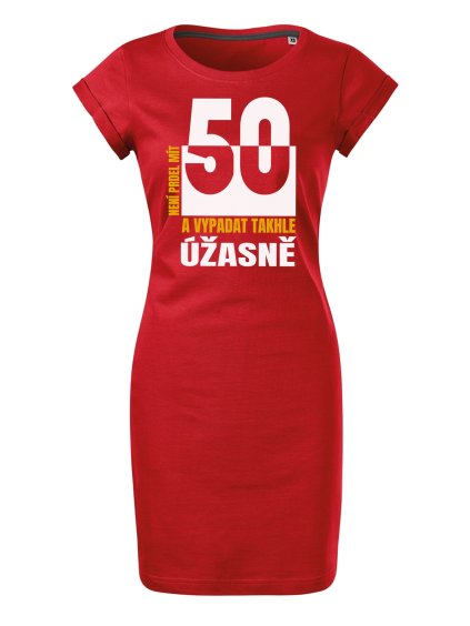 Bavlněné letní šaty Není prdel 50 (Velikost XL, Šaty freedom Tyrkysová)