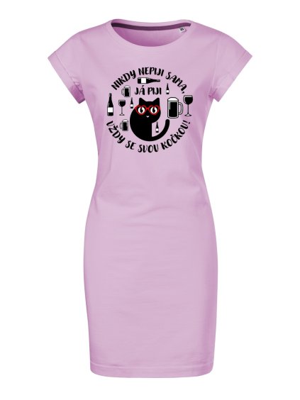 Bavlněné letní šaty Nepiji sama (Velikost XL, Šaty freedom Středně zelená)