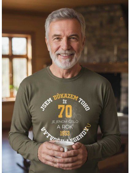 narozeninové triko 70 je jen číslo