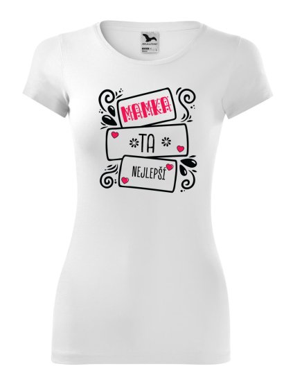 Dámské tričko GLANCE Nejlepší mamka (Barva trička Glance Středně zelená, Velikost trička XS)