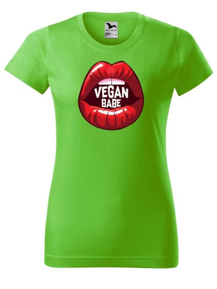 2448 damske tricko s potiskem vegan babe
