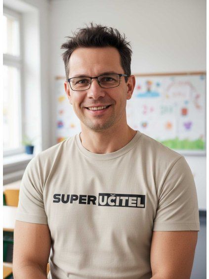 Dobrý triko pánské tričko super učitel