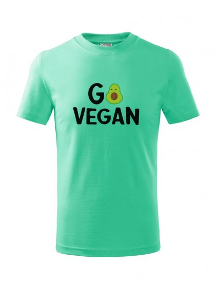 Dětské tričko s potiskem Go vegan