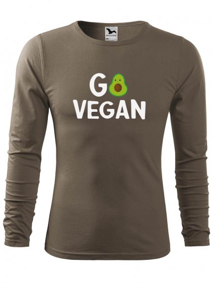 Pánské triko s potiskem Go vegan