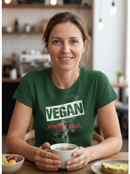 Dobrý triko - dámské triko vegan, protože chci