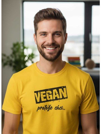 Dobrý triko pánské tričko vegan, protož chci
