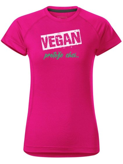 3786 6 damske funkcni tricko s potiskem vegan protoze chci