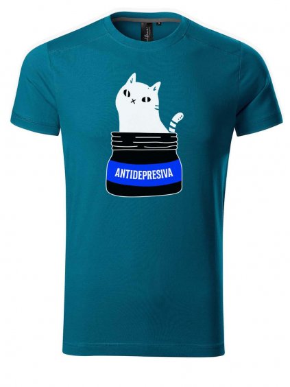 Pánské tričko s kočkou ANTIDEPRESIVA