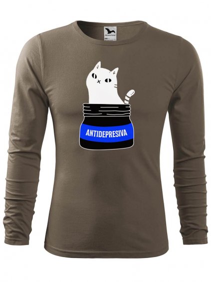 Pánské triko s kočkou ANTIDEPRESIVA