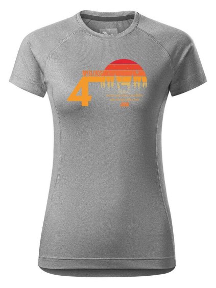 3990 7 damske funkcni tricko s potiskem 40 let myslivost