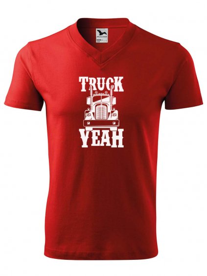 Pánské V tričko s potiskem Truck yeah
