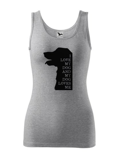 5010 11 damske tilko s potiskem i love my dog