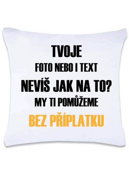 polštářek vlastní motiv