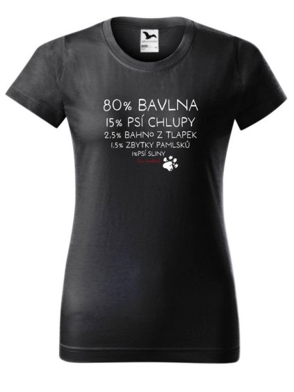 5124 6 damske tricko s potiskem bavlna chlupy bahno