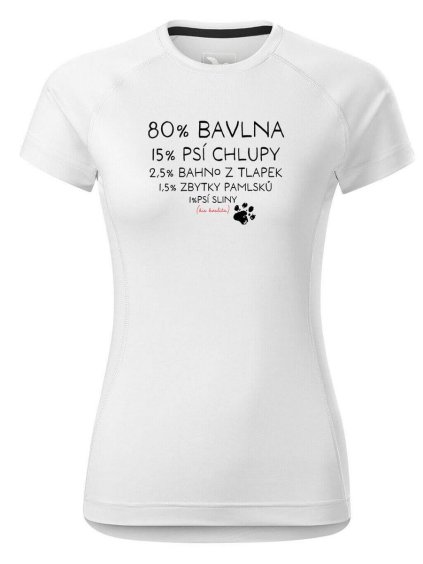 5145 1 damske funkcni tricko s potiskem bavlna chlupy bahno