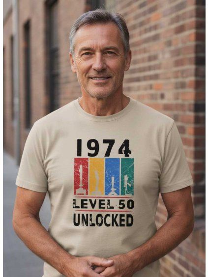 Pánské narozeninové tričko Level 50