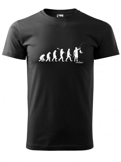 Pánské tričko s potiskem Evoluce rybáře