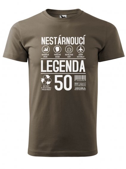 Pánské tričko s potiskem Nestárnoucí legenda 50 let