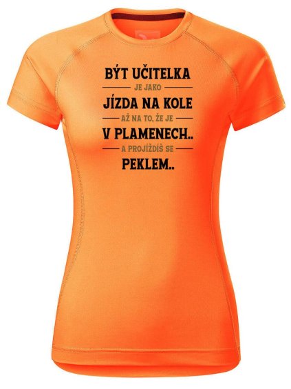 6672 5 damske funkcni tricko s potiskem byt ucitelka