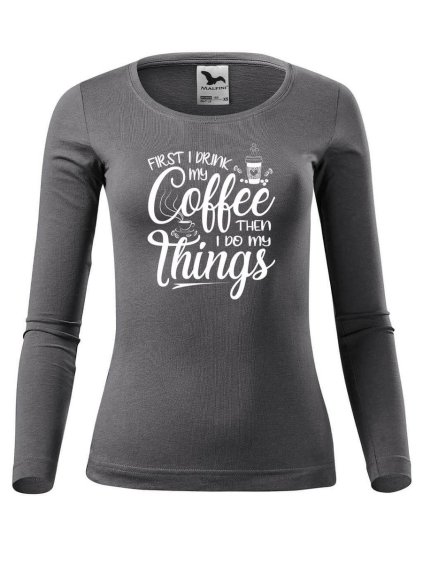 6753 7 damske bavlnene triko coffee
