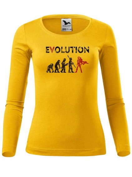 6780 11 damske bavlnene triko evoluce hrdinka