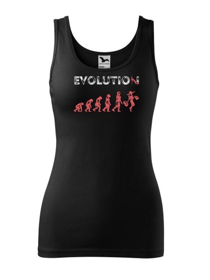 689 4 damske tilko s potiskem evoluce zeny