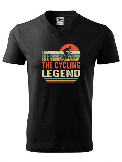 Pánské V tričko s potiskem Cycling legend