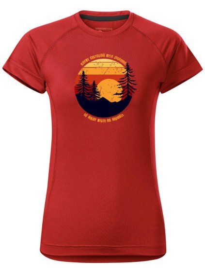 7060 2 damske funkcni tricko s potiskem cestovani