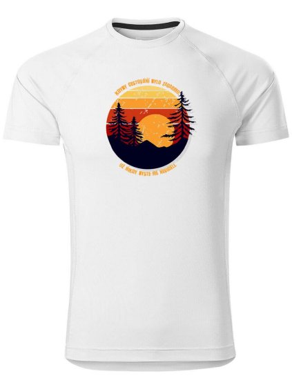 7069 panske funkcni tricko s potiskem cestovani