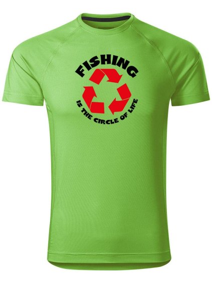 7132 panske funkcni tricko s potiskem fishing