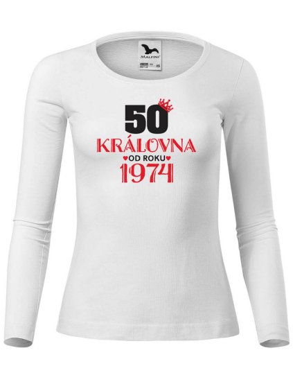 7204 damske bavlnene triko 50 let kralovna