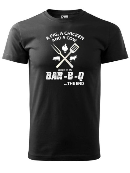 7546 5 panske tricko s potiskem bar b q