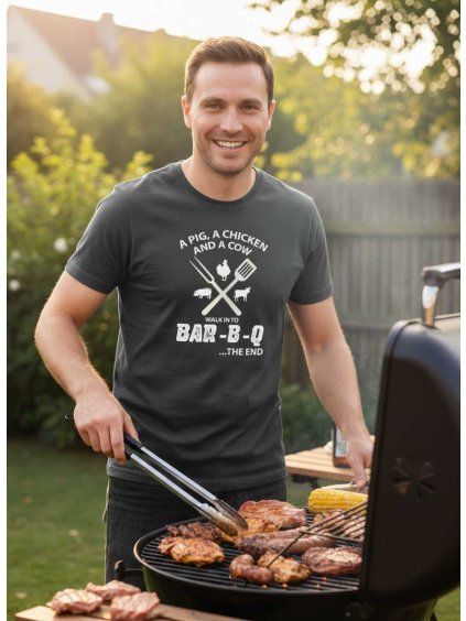 Dobrý triko pánské tričko BBQ