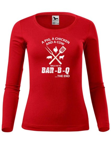 7555 2 damske bavlnene triko bar b q