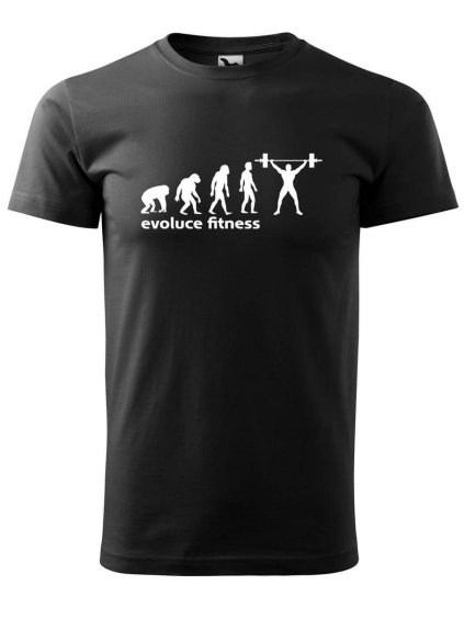7585 5 panske tricko s potiskem evoluce fitness