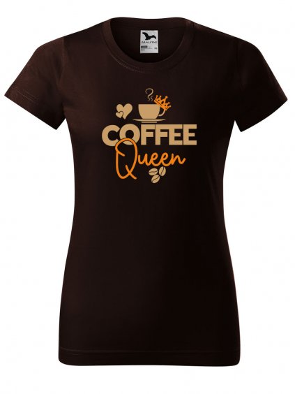 Dámské tričko s potiskem Coffee queen