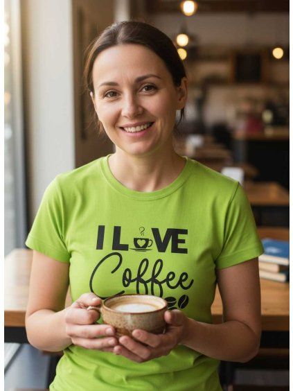 Dámské tričko I love coffee