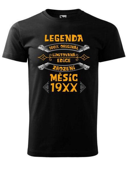 8866 5 panske tricko s potiskem legenda 100 original