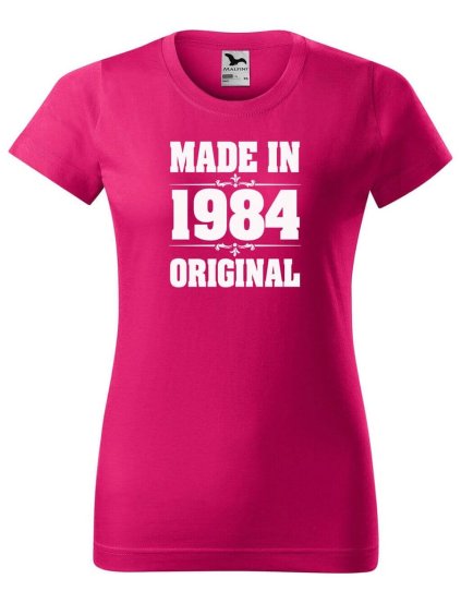 8878 16 damske tricko s potiskem made in 1984