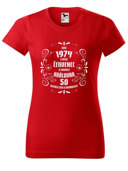 9442 5 damske tricko s potiskem narodila se kralovna