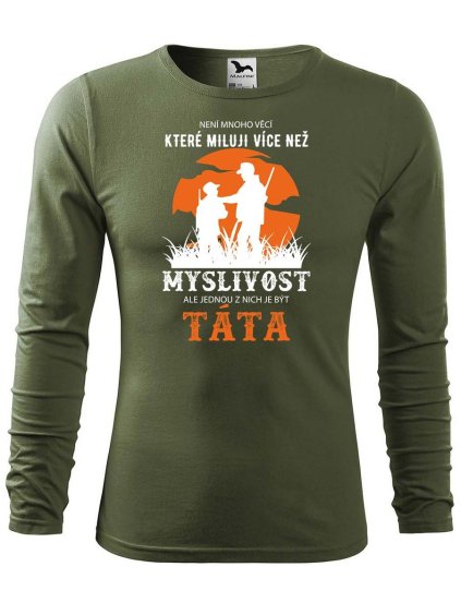 9628 5 panske bavlnene triko myslivost tata