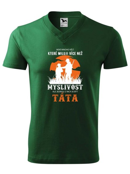 9646 4 panske v tricko s potiskem myslivost tata