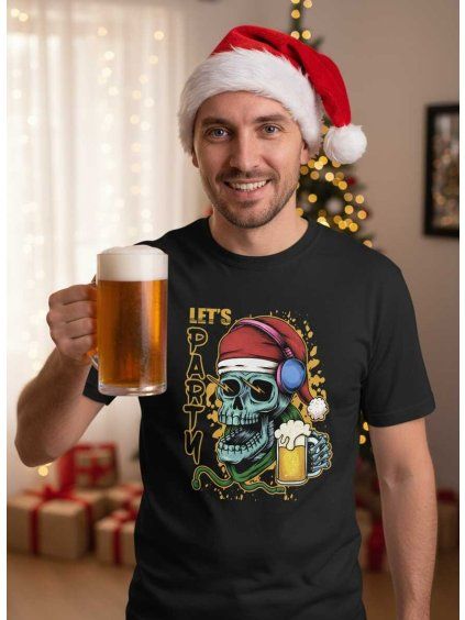 Pánské vánoční tričko s pivem