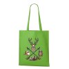 Dobrý triko bavlněná taška s potiskem Jelen a šípy apple green