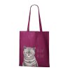 Dobrý triko bavlněná taška s potiskem naštvaná kočka fuchsia red